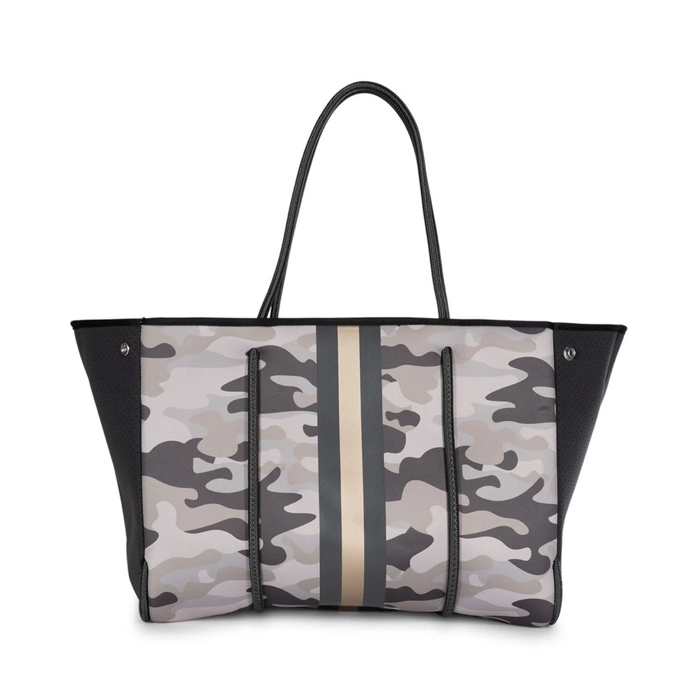 Haute Shore Greyson Safari Camo Neoprene Tote Bag with Wristlet